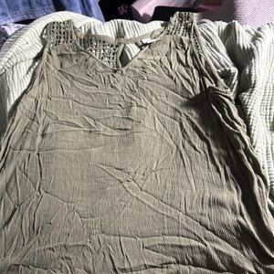Old Navy Green Sleeveless Tank Top
